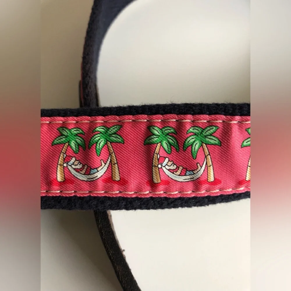 Vineyard Vines Santa Hammock Canvas Mai Tai Leather Unisex Belt Big Kid Size:26